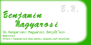 benjamin magyarosi business card